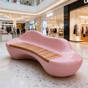 Fauteuil Y625 en fibre de verre grand format, résistant aux intempéries, avec jardinière en forme de cœur, pour jardin, parc, centre commercial, mobilier d'hôpital public - Product Image 4