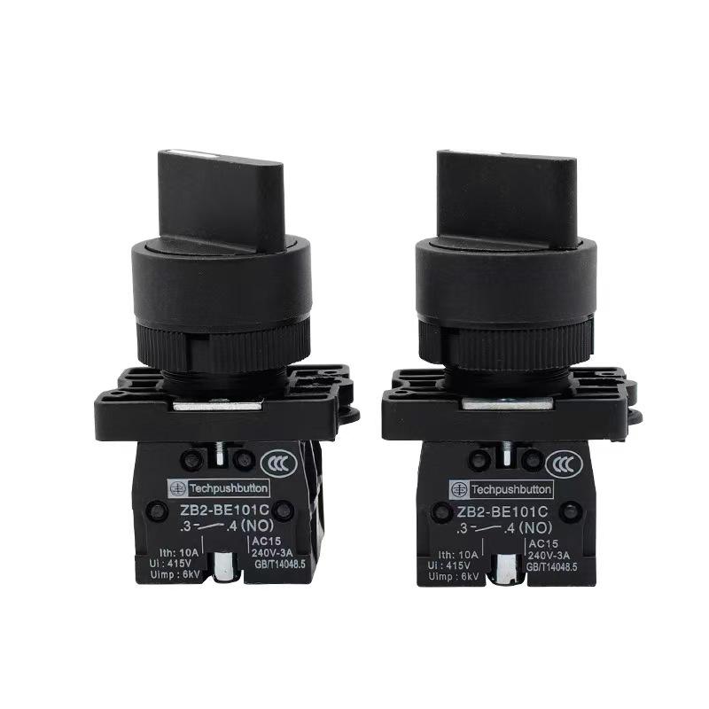 Green/Red Start Stop Button Switch XB2-EA31 Self-Resetting Copper Point Push-Button Switches With Metal Base