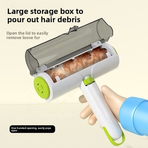 แปรงกำจัดขนสัตว์เลี้ยงแบบลูกกลิ้ง พร้อมระบบดูดฝุ่นสองด้านด้วยไฟฟ้าสถิต  อุปกรณ์กำจัดขนสัตว์เลี้ยงอเนกประสงค์ - Product Image 3