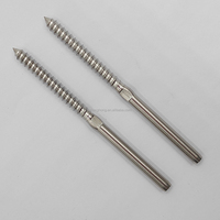 Kit de quincaillerie pour garde-corps de terrasse en acier inoxydable T316, pour câble de 1/8 po, avec vis à sertir à filetage gauche et droit pour poteaux en bois