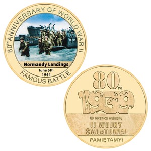 Vente en gros de pièces commémoratives personnalisées en métal de la Seconde Guerre mondiale cadeaux de pièces de défi personnalisés pour hommes - Product Image 4