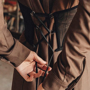 Nylon Sexy Fishbone Chest <span class=keywords><strong>Faja</strong></span> Cintura Crop Top Bustiers Perspectiva hueca Trajes de sello de cintura delgada - Product Image 5