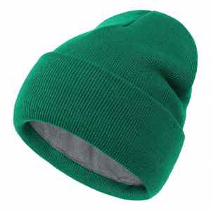 Wholesale in Stock Custom Beanie Women Solid Color Plain <b>Winter</b> <b>Hats</b> Warm Fleece Lined Knitted Acrylic Cuffed Beanies - Product Image 5