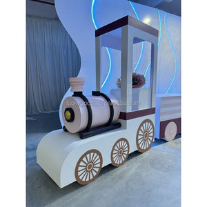 BJ240025-24 fabricant en gros PVC Train bonbons chariot chariot gâteau support voiture acrylique toile de fond pour la décoration de fête d'<span class=keywords><strong>anniversaire</strong></span> - Product Image 2