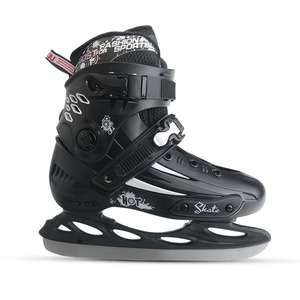 Patins à glace professionnels unisexes pour débutants et adultes - Chaussures de patinage artistique avec empeigne en PP et fermeture à boucle, patins à roulettes pour glace réelle - Product Image 1
