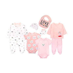Wholesale 8 PCS Newborn <strong>Baby</strong> <strong>Clothing</strong> Sets 0 to <strong>9</strong> <strong>Month</strong> Girls Rompers 100 % Cotton <strong>Baby</strong> Clothes Gift Set Children Clothes - Product Image 6