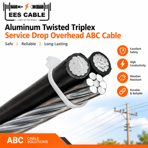 Cable de Servicio Triplex de Aluminio Trenzado en Oferta # 6 # 4 # 2 # 1/0 # 2/0 # 3/0 # Cable Aéreo ABC <span class=keywords><strong>Hippa</strong></span> Shrimp Cyclops 4/0AWG - Product Image 1