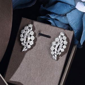 Conjunto de Collar, Pendientes, Pulsera y Anillo de Latón con Circonita OUGEPHELI para Mujer, Novia, Boda, Cena, Fiesta - Product Image 5