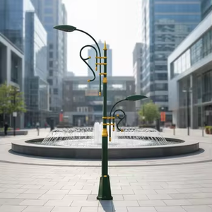 IP65防水アルミ製アンティーク街灯装飾LEDガーデンポールライト（ソーラー＆AC電源対応） - Product Image 2