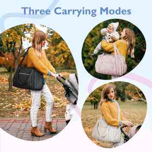 Sac à langer extensible 26L à 35L, transformable, multifonctionnel, avec design matelassé, pour les voyages et l'usage quotidien - Product Image 6