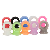 Paire Silicone Flexible Mince Double Évasé Chair Tunnel Bouchons D'oreille Jauge D'oreille Expander Stretcher Earlets Boucles D'oreilles Piercing Oreille