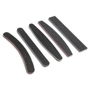 Limas <span class=keywords><strong>80</strong></span>/<span class=keywords><strong>100</strong></span>/150/180/240 Git Venta al por mayor Plástico Eva Espuma Papel de lija Negro <span class=keywords><strong>Lima</strong></span> de uñas Tamaño OEM Marca Embalaje Limas de uñas - Product Image 1