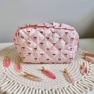 Organisateur de cosmétiques portable, pliable, léger, grande capacité, imprimé floral, en coton écologique, personnalisé pour femmes - Product Image 4