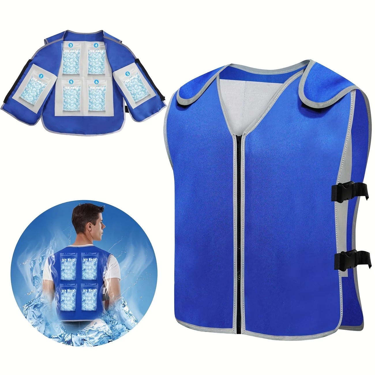 Summer Cooling Cloth Cooling Ice Packs Breathable Outdoor Cool Ice Pack Heat Resistant PVC Pack