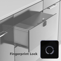 Serrure de Tiroir Électronique Qidots F040 - Serrure Automatique pour Armoire - Serrure Intelligente à Empreinte Digitale pour