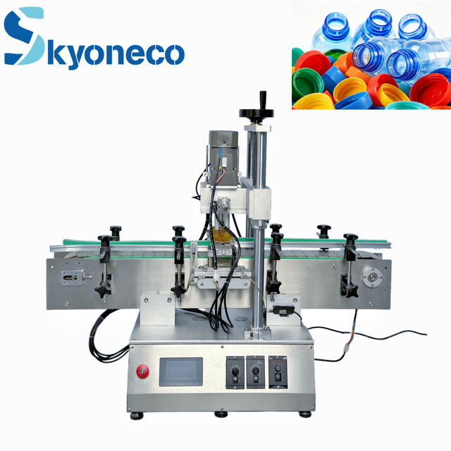 Small-scale Commercial Automatic Capping Machine for Duckbill-style Caps Used in Chemical Plants