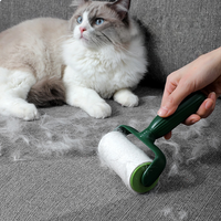 Amovible écologique ABS matériel autonettoyant réutilisable Pet Roller Brush Dog Brush Pet Cat Hair Remover Lint Roller Brush