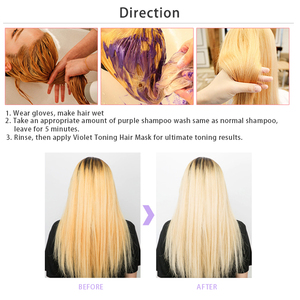 Yedda Anti-brassy Tím Xanh Dầu Gội Tóc, Nhãn Hiệu Riêng Màu Tím Toning Dầu Gội Đầu Cho Tóc Vàng Và Bạc Fading Điều Trị - Product Image 6