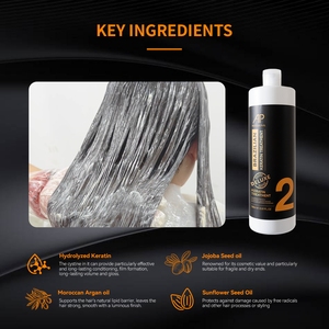 Lâu dài công thức sâu sắc sửa chữa hư hỏng tóc thêm êm ái và tỏa sáng Brazil Keratin điều trị số 2 Deluxe cho Salon sử dụng - Product Image 4