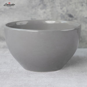 中国供应商低价库存餐厅灰色餐具套装16件套彩釉石器盘子套装餐具 - Product Image 4