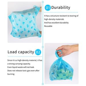 Sacs à crottes de chien biodégradables et compostables en plastique, avec cordon de serrage, écologiques, vente en gros, pour toilettage des animaux de compagnie - Product Image 2