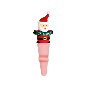 Christmas Wine Stoppers Silicone Bottle Stopper Set For Holiday Gift Decorative Santa Tree Design 12 Pieces - Product Image 5