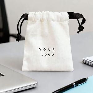 Bolsas de Regalo Ecológicas y Económicas de Lona con Cordón, Personalizadas con Impresión Blanca, Bolsitas de Muselina Pequeñas, Bolsas de Algodón Orgánico con Cordón - Product Image 5