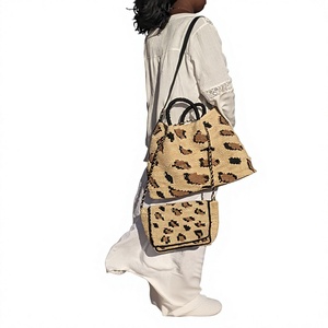Conjunto de Bolsos de Mano para Mujer, Estilo Bohemio, Hechos a Mano, Ecológicos, con Estampado de Leopardo, Cierre de Cremallera Personalizado - Product Image 6