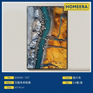 Opere d'arte in tela Semi-dipinta con cornice di 40x50cm 24 pezzi Per scatola di tela e materiale in legno arte della parete - Product Image 1