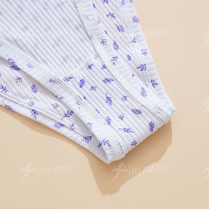 <span class=keywords><strong>Slip</strong></span> da Donna in Cotone a Vita Bassa con Stampa, Tessuto a Costine, Taglio Brasiliano, Mutandine Bikini, Vendita all'Ingrosso dalla Fabbrica Airtamay - Product Image 6