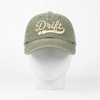 Gorra de Béisbol Deportiva Curva de Algodón Lavado sin Estructura de 6 Paneles con Logotipo Personalizado al por Mayor, Bordado 3D Hinchado, Estilo Vintage Verde Oliva para Papá