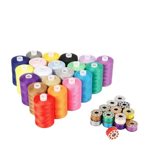 Manufacturer Oeko-tex 100 20 Colors 850 Yard 40/2 Spun Polyester Hand Sewing Thread Set Suit