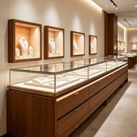 Vitrine de présentation de bijoux GZowin, éclairage LED, design industriel écologique pour les magasins de détail, utilisation en extérieur