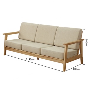 ชุดโซฟาไม้ดีไซน์ใหม่สไตล์โมเดิร์น พร้อมโครงเตียงโซฟา สำหรับเฟอร์นิเจอร์ห้องนั่งเล่น - Product Image 1