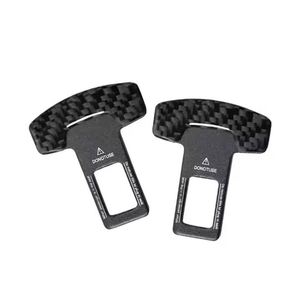 Cinturones de Seguridad Universales para Automóvil de 2 Puntos con Hebilla de Nailon y Extensión de Plástico para Clip Limitador Silencioso - Product Image 1