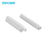 Loquet de porte magnétique à poussoir pour armoire - Système d'ouverture automatique pour appartement et salon - Plastique et acier gris