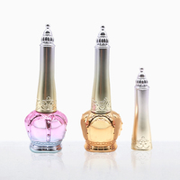 Botol Kaca Kosong UV Gel Nail Polish Mewah Berkualitas Tinggi 5ml/10ml/12ml dengan Kuas, Dapat Disesuaikan