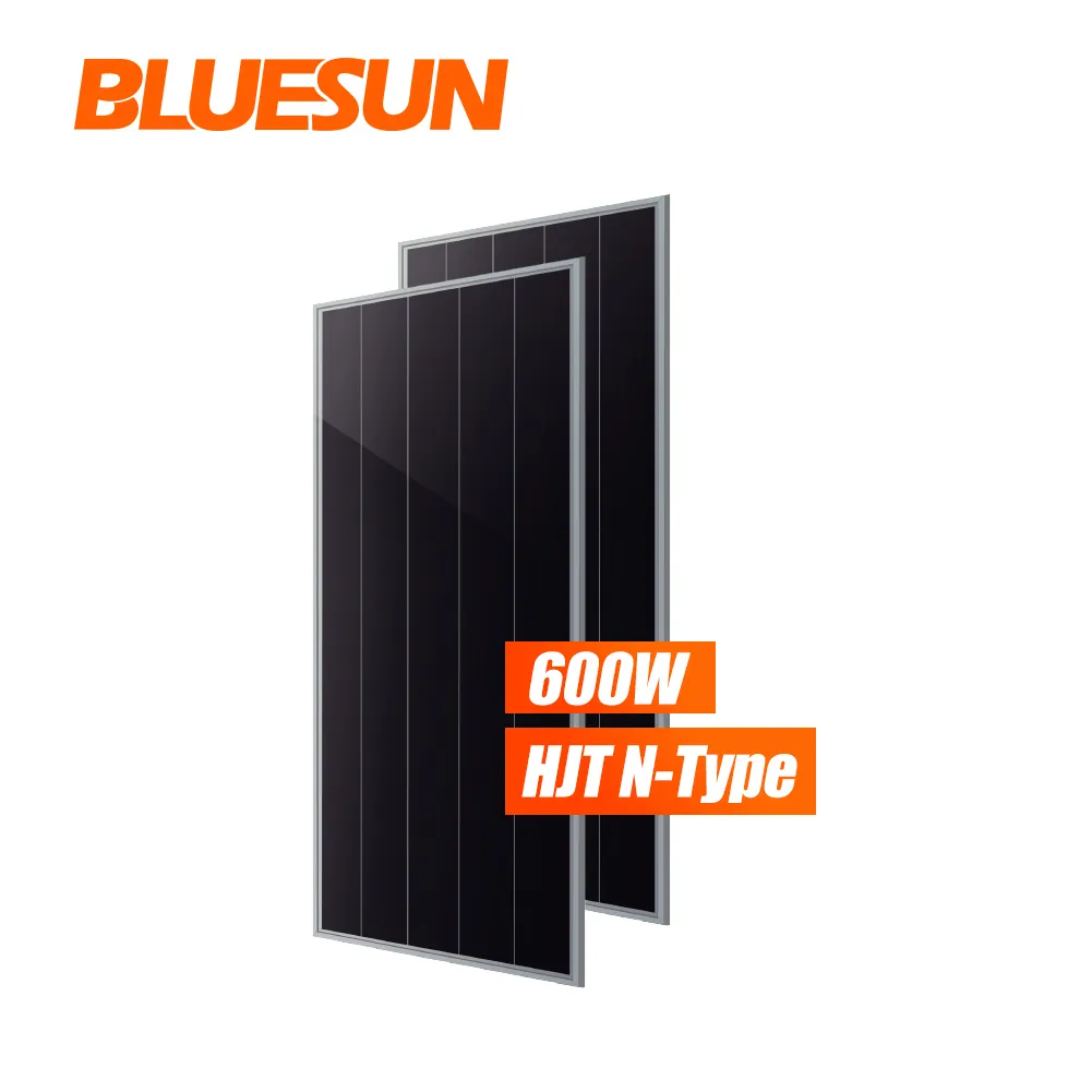 Panel Solar bifacial HJT, 600W, 600W, Bluesun, fabricante, precio al por mayor