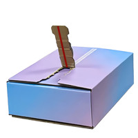 Boîte d'expédition en carton ondulé personnalisée avec impression dégradée et bande de déchirement, boîte avion en carton ondulé E-Flute pour la vente au détail, boîte d'emballage en vrac