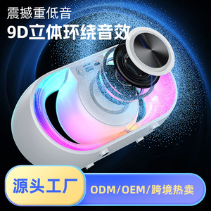 ลำโพงพกพาพร้อมไฟ RGB กำลังไฟ 5-10 วัตต์ แบตเตอรี่แบบชาร์จได้ สำหรับใช้งานภายในและภายนอกอาคาร - Product Image 4