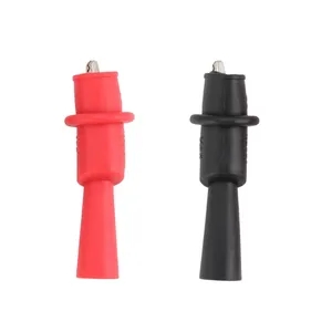 Wholesale Red And Black Universal Alligator Clip Safety Test Clip Metal Clips For Multimeter Test Leads