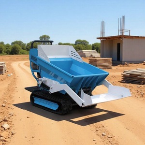 Mini <b>Dumper</b> <b>Track</b> Vehicle Compact Hydraulic Loading Self-Loading Transporter For Construction Site - Product Image 1