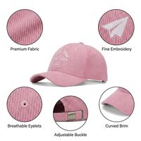 Gorra de Béisbol de Pana Vintage de Primera Calidad, con Logotipo Bordado Personalizado, Parte Superior Suave, Estilo Dad Hat, para Hombre y Mujer, Otoño Invierno