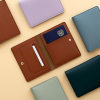 Porte-passeport multifonction en cuir PU, accessoires de voyage, étui pour cartes, porte-cartes de crédit pour l'enregistrement à l'aéroport