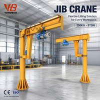 Grue à flèche sur colonne fixée au sol, 5 tonnes, 6 tonnes, bras pivotant à 360 degrés, levage en atelier, CE ISO, conception personnalisée OEM
