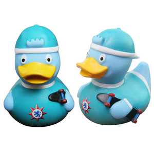 Ecofriendly Vinyl Toy Manufacturer Custom Beach Series Children's Water <strong>Floating</strong> <strong>Duck</strong> Toys Bathing Rubber <strong>Duck</strong> Toys - Product Image 1