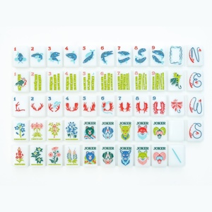 Fichas <span class=keywords><strong>de</strong></span> Mahjong <span class=keywords><strong>de</strong></span> Acrílico Blanco Americano Moderno <span class=keywords><strong>de</strong></span> Lujo, Serie Mountain Line Big Sky, 160 Piezas para Entretenimiento - Product Image 1