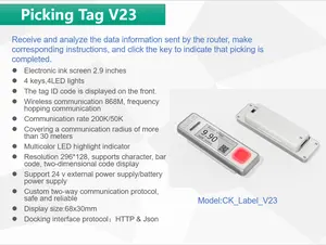 Depo elektronik etiketi ile dokunmatik düğme WMS ışık almak PTL sistemi yıldırım ve toplama etiket