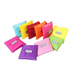 Customized Waterproof <b>Folding</b> Portable Eco-friendly Nylon <b>Screen</b> Printed High Quality Reusable Promotion Bags - Product Image 1