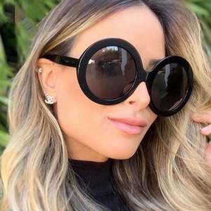 Newest Fashion Unique Custom Logo Large <b>Frame</b> <b>Sunglasses</b> for Ladies UV400 Oversized <b>Round</b> Women <b>Sunglasses</b> 2021 - Product Image 1